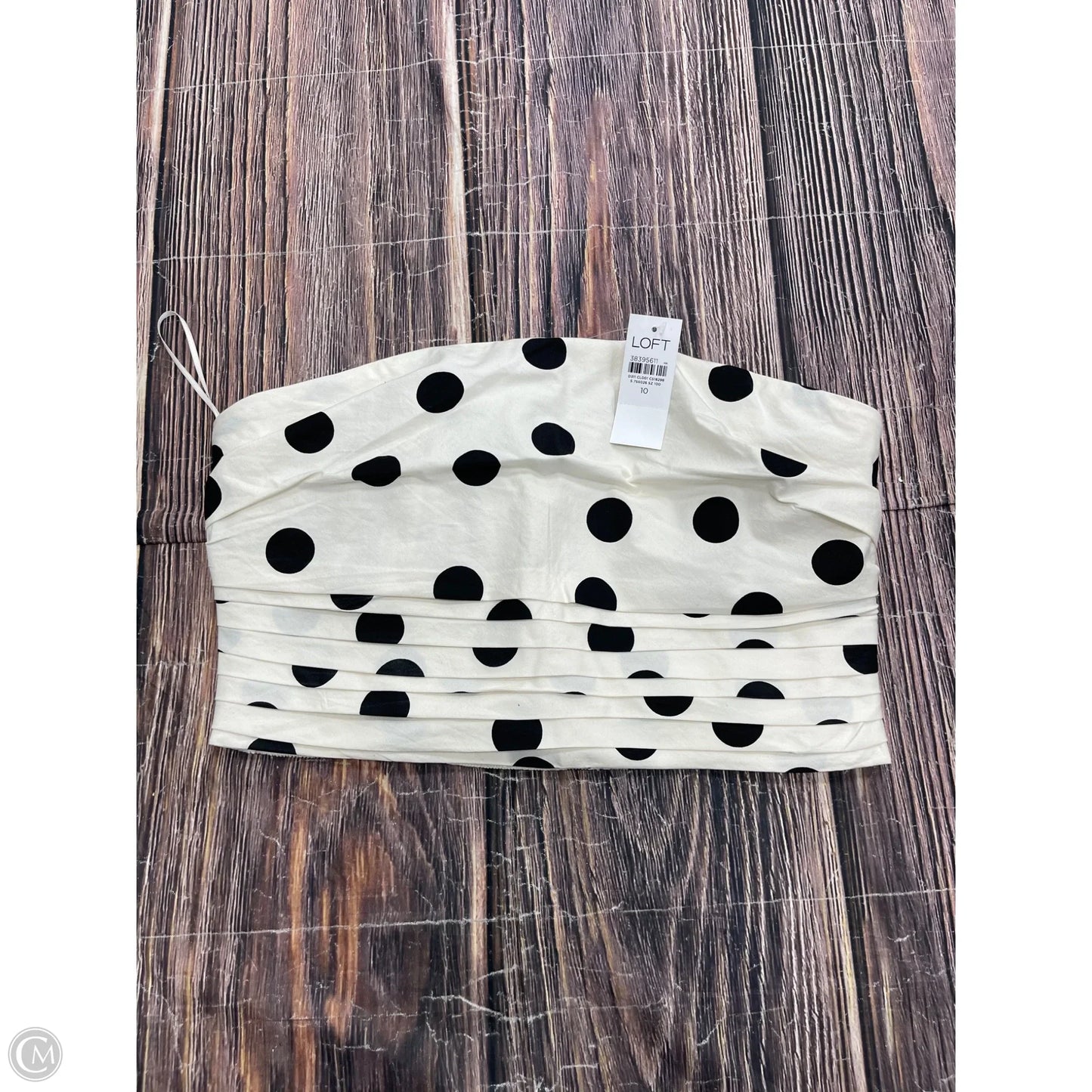 Top Sleeveless By Loft In Polkadot Pattern, Size: 10