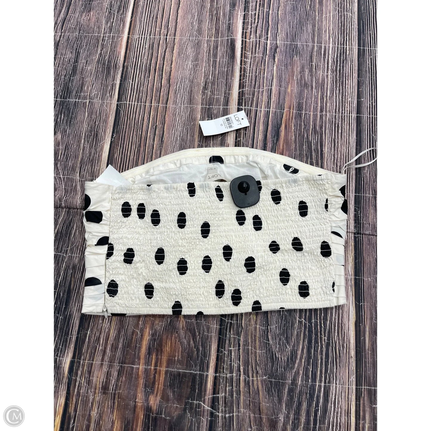 Top Sleeveless By Loft In Polkadot Pattern, Size: 10