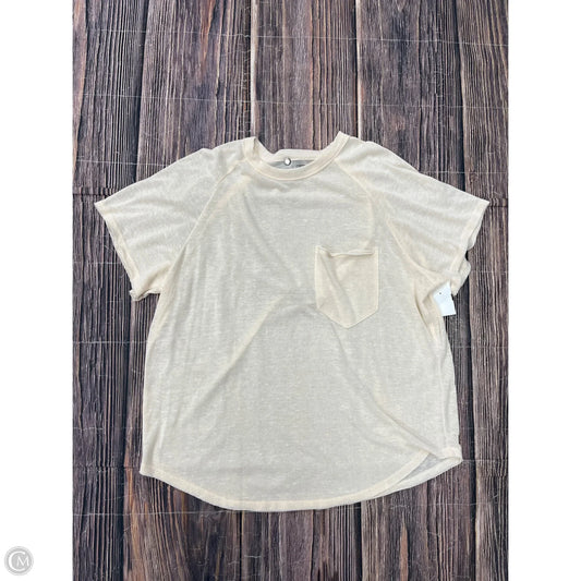 Top Short Sleeve By Good Hart In Cream, Size: M