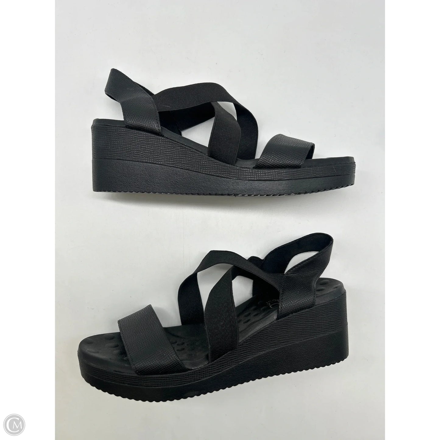 Shoes Heels Wedge By Clothes Mentor In Black, Size: 8