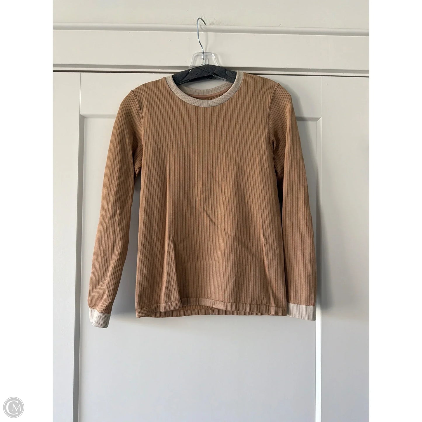 Top Long Sleeve By H&m In Brown, Size: M