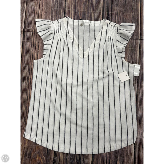 Top Short Sleeve By 89th And Madison In Striped Pattern, Size: L