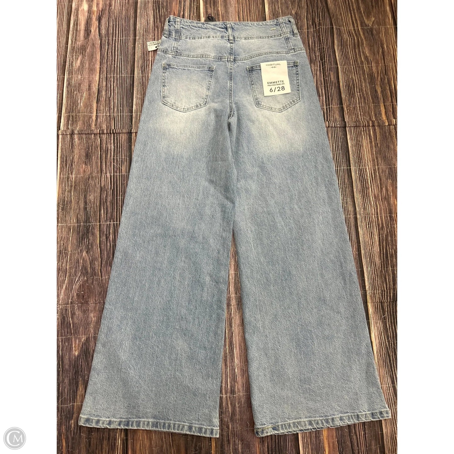 Jeans Wide Leg By Habitual In Blue Denim, Size: 6