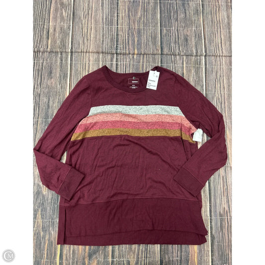 Top Long Sleeve By Sonoma In Red, Size: 1x