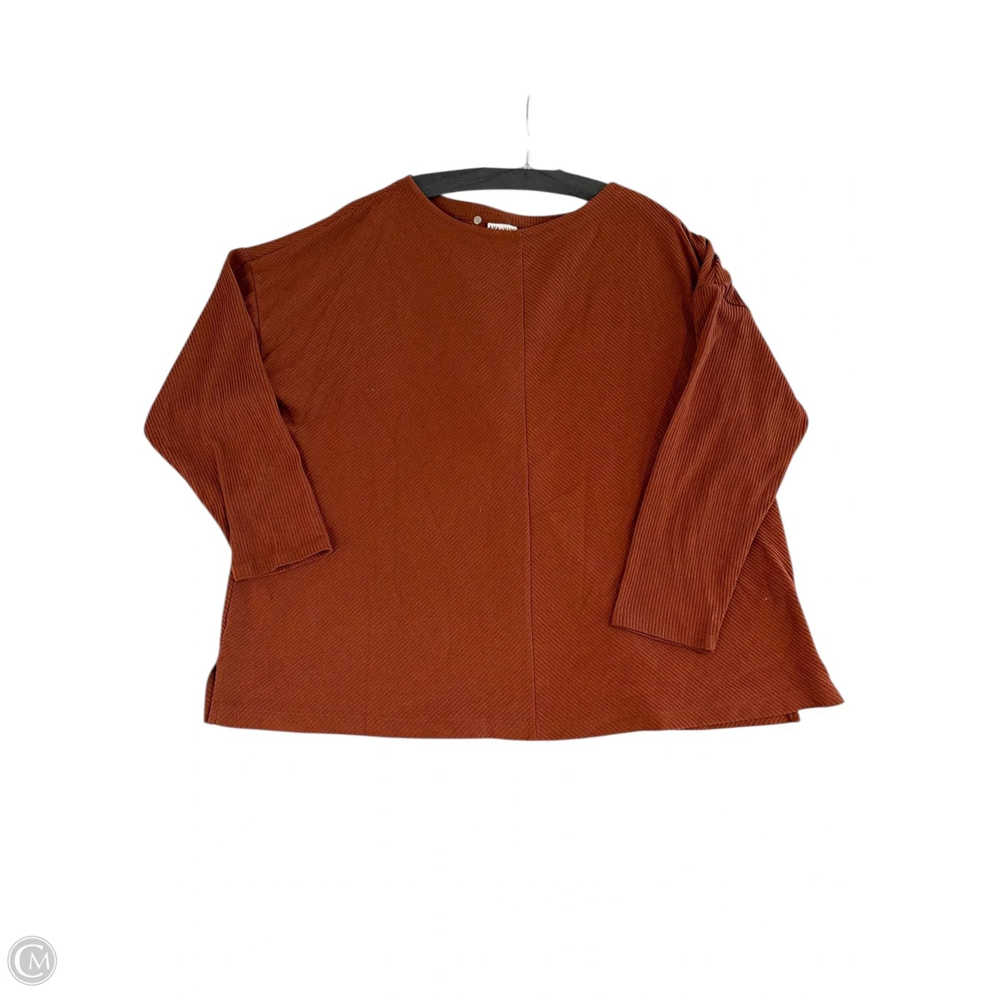 Top Long Sleeve By Ava & Viv In Orange, Size: 3x
