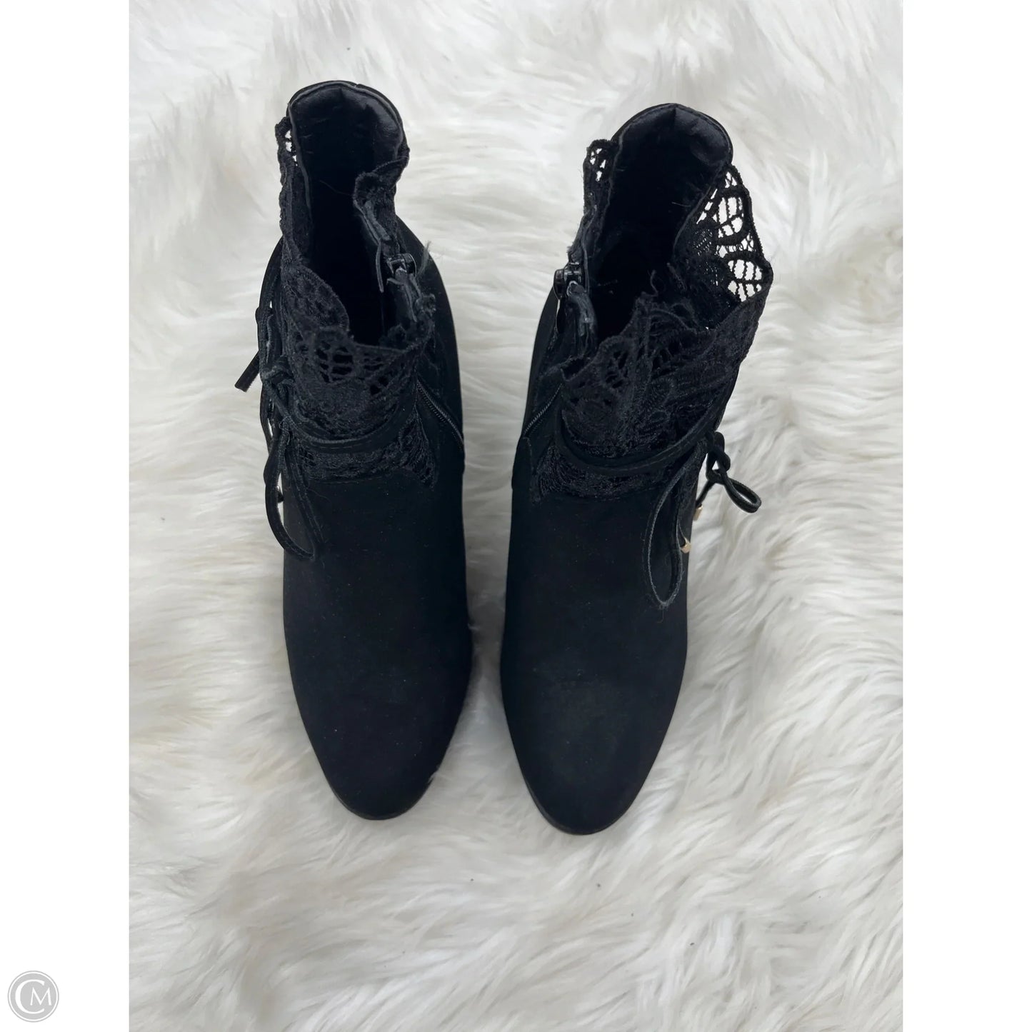 Boots Ankle Heels By Venus In Black, Size: 10