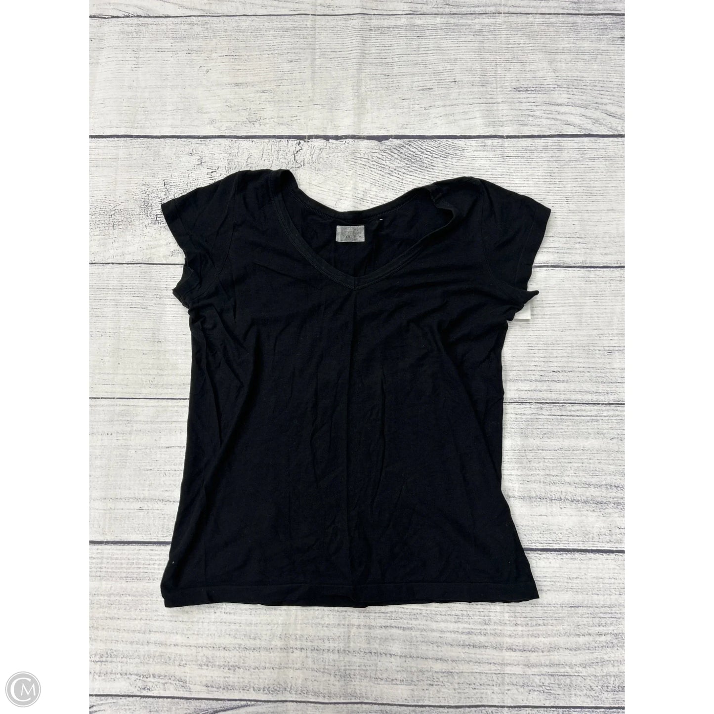 Athletic Top Short Sleeve By Athleta In Black, Size: M