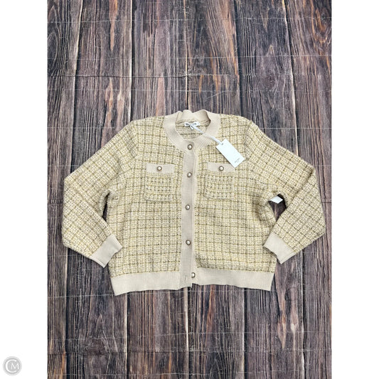 Blazer By Clothes Mentor In Cream & Tan, Size: 2x
