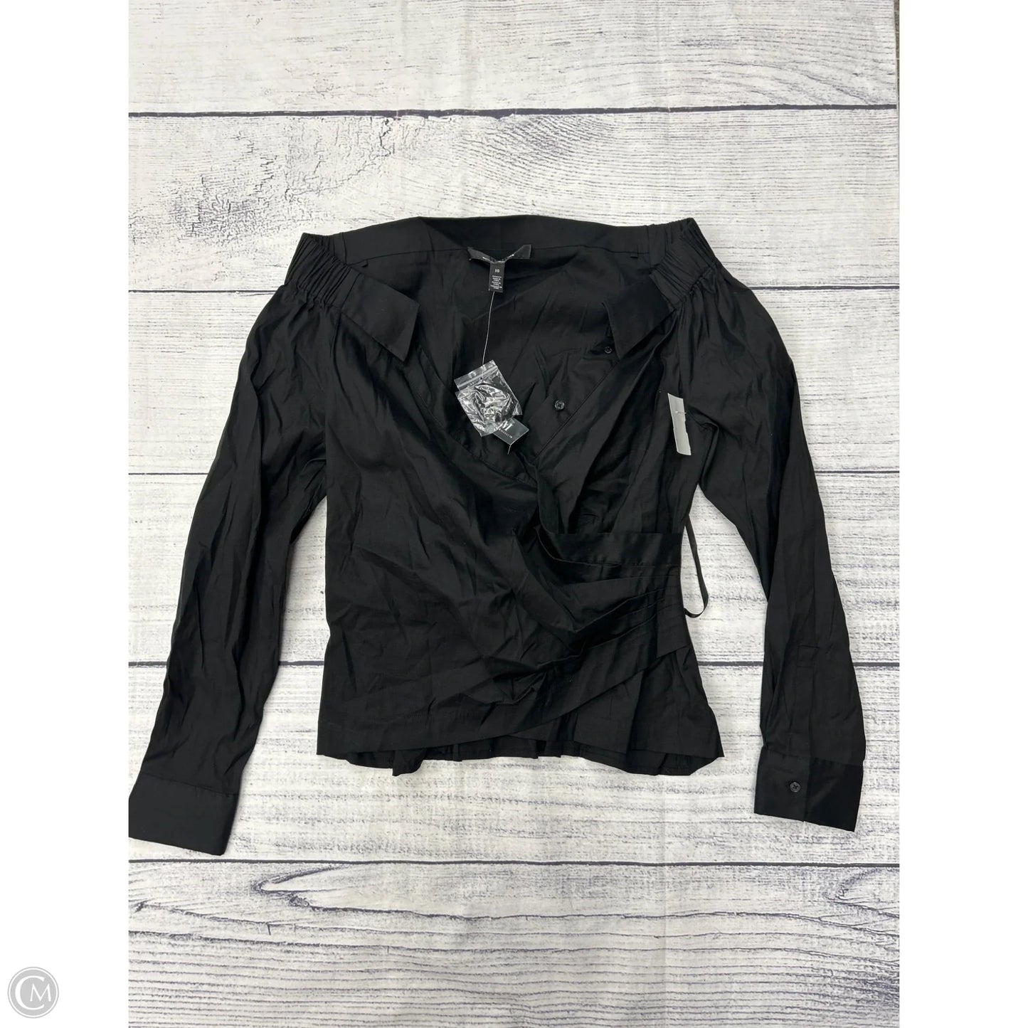 Top Long Sleeve By White House Black Market In Black, Size: 10