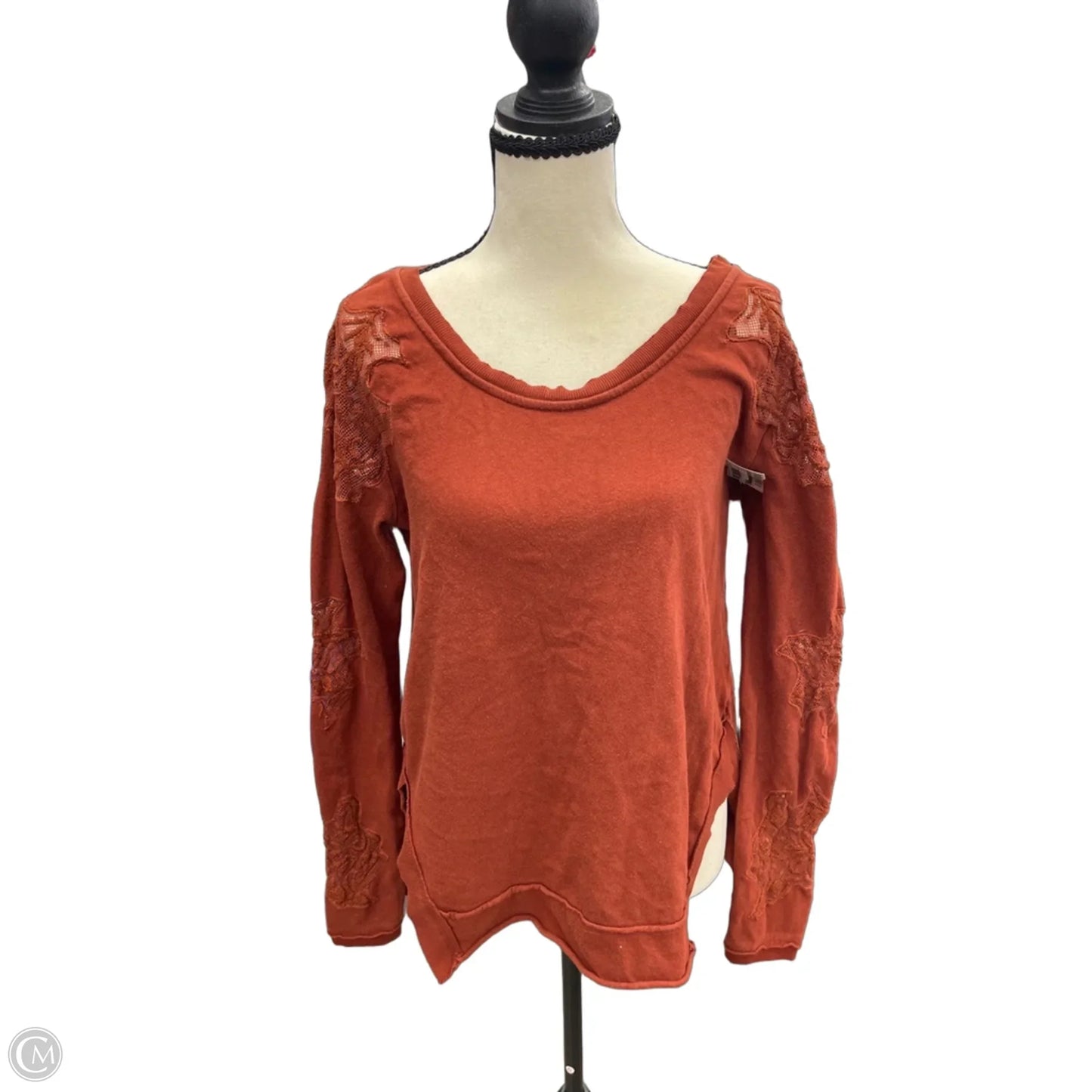 Top Long Sleeve By Free People In Orange, Size: L