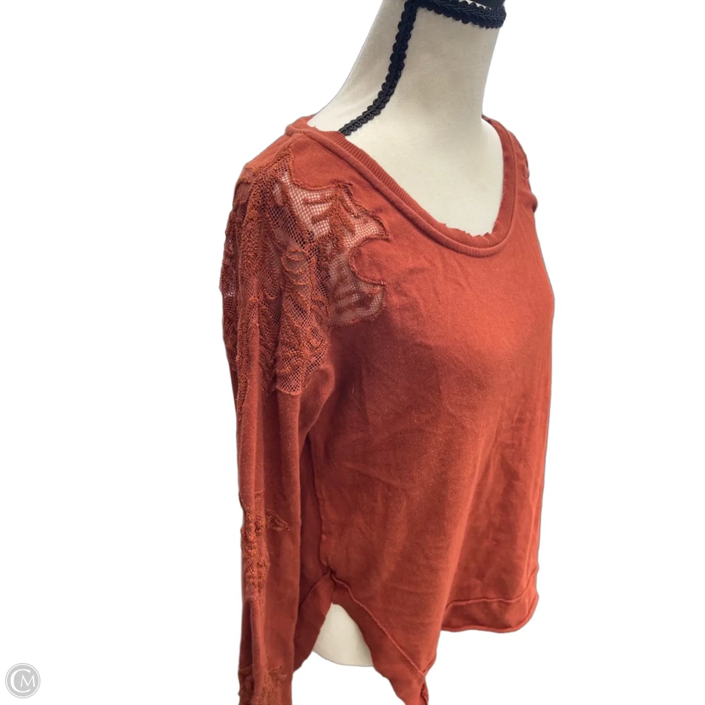 Top Long Sleeve By Free People In Orange, Size: L