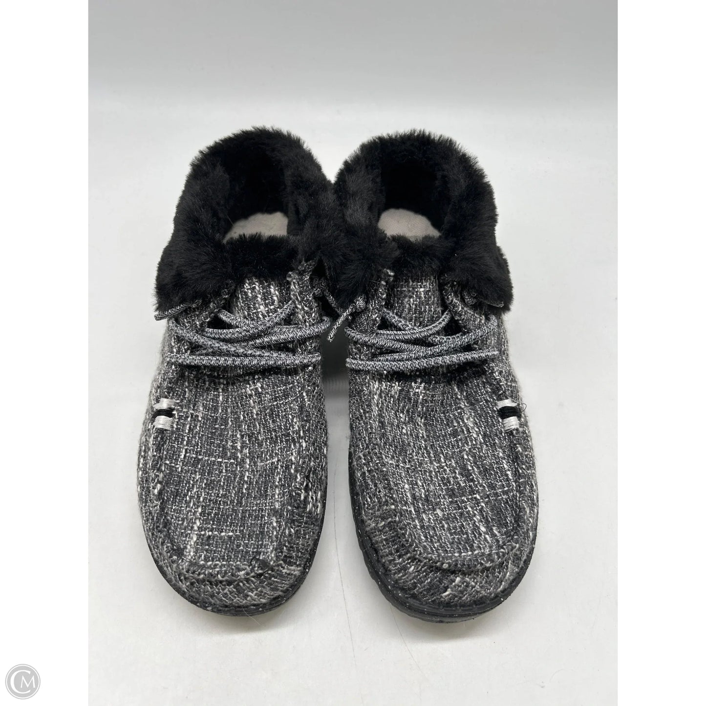 Shoes Flats By Hey Dude In Grey, Size: 6