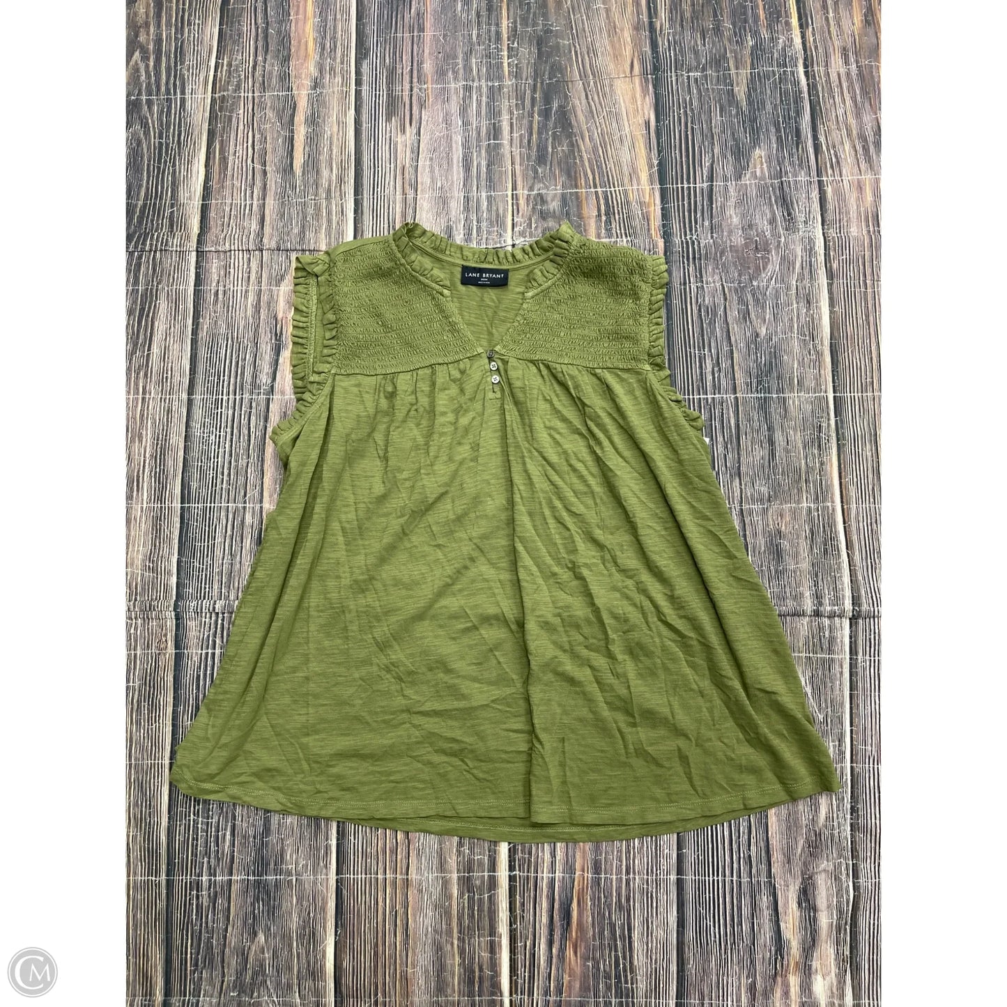 Top Sleeveless By Lane Bryant In Green, Size: 2x