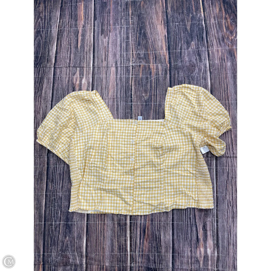 Top Short Sleeve By Old Navy In Yellow, Size: 4x