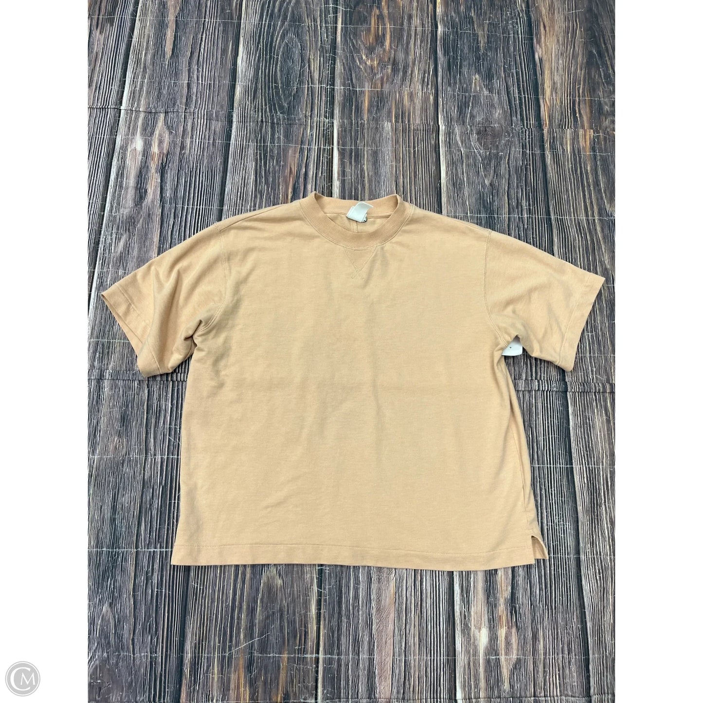 Top Short Sleeve By H&m In Orange, Size: M