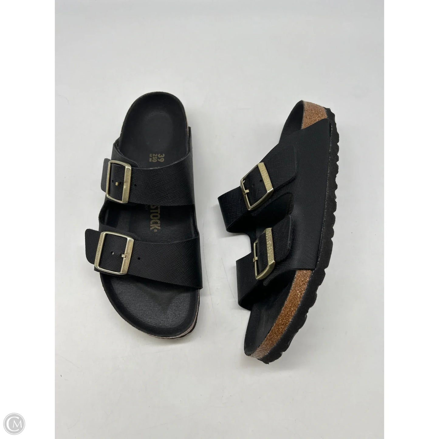Sandals Flats By Birkenstock In Black, Size: 8