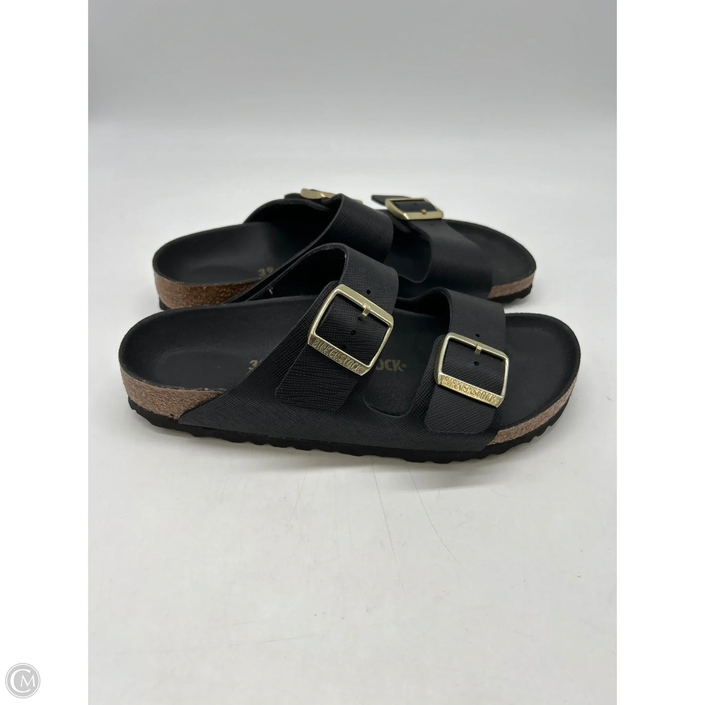 Sandals Flats By Birkenstock In Black, Size: 8
