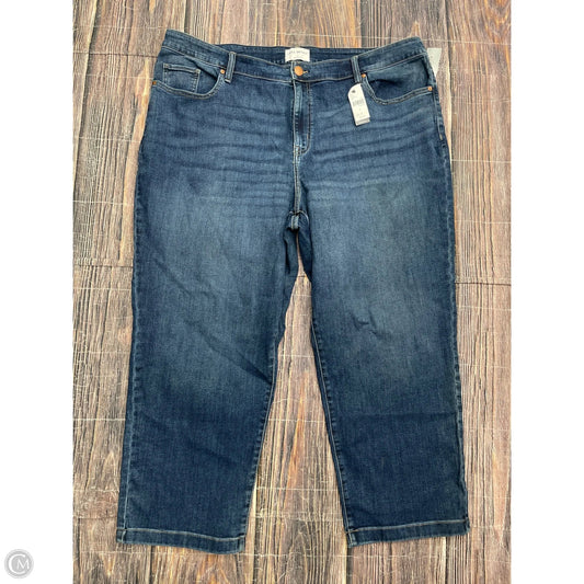 Jeans Wide Leg By Lane Bryant In Blue Denim, Size: 24