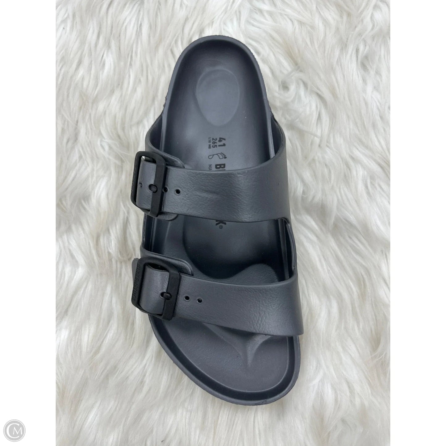 Sandals Flats By Birkenstock In Grey, Size: 10