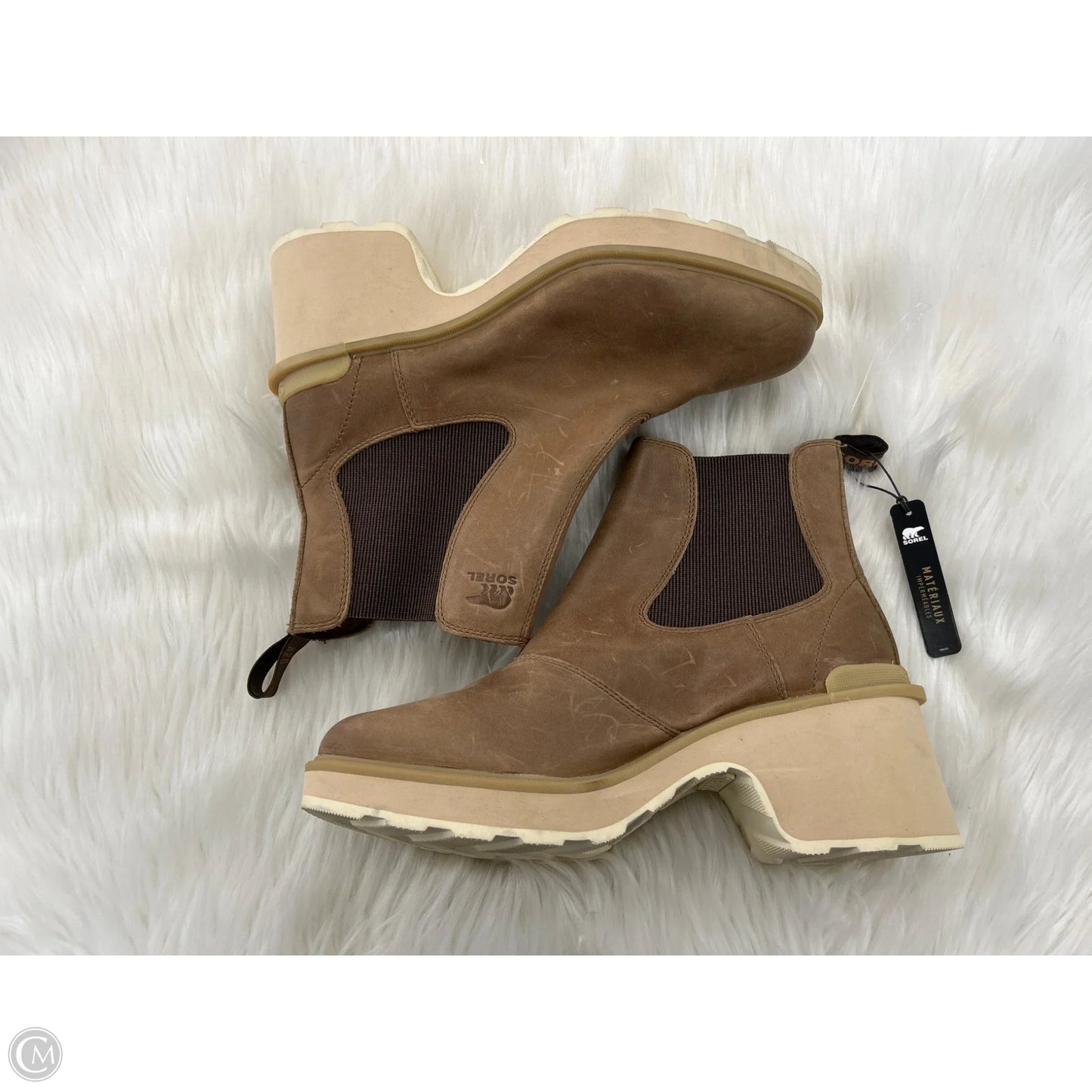 Boots Ankle Heels By Sorel In Brown, Size: 10