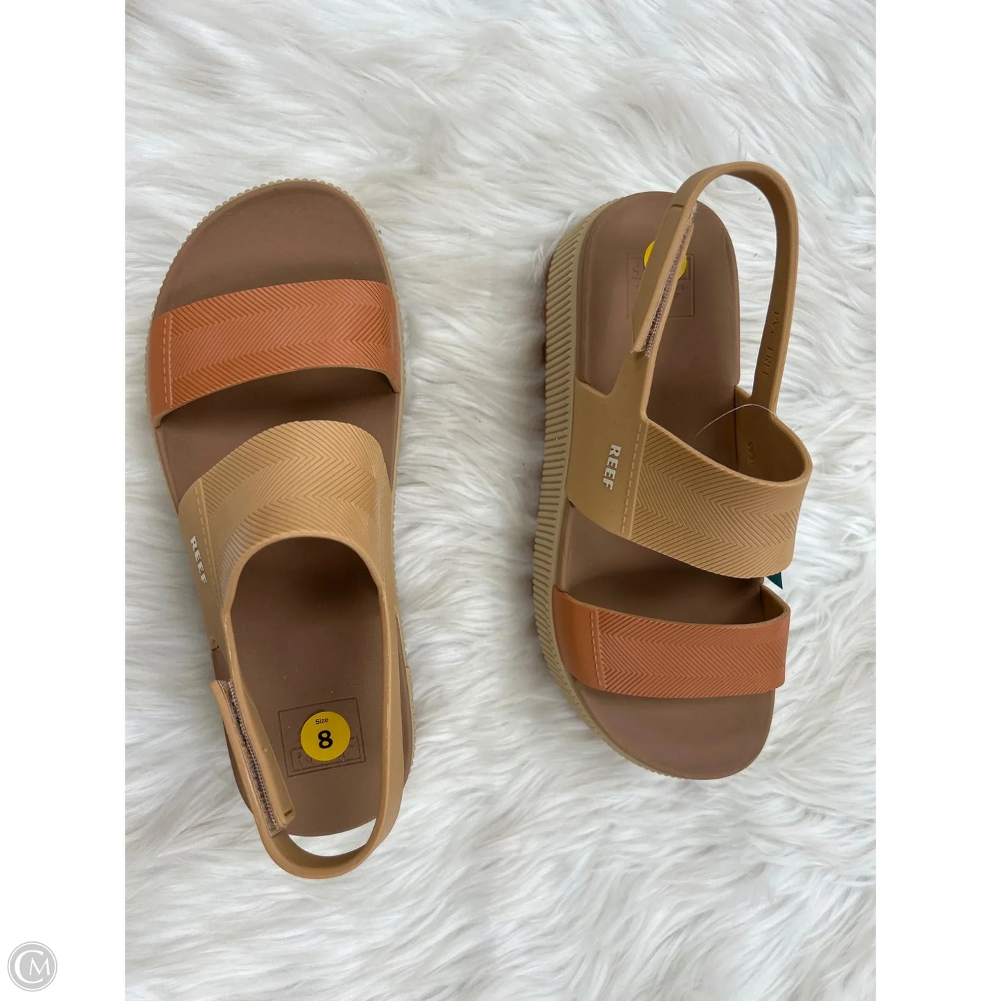 Sandals Heels Platform By Reef In Brown, Size: 8