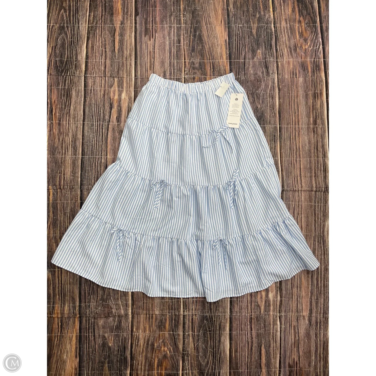 Skirt Maxi By Love Poem In Blue & White, Size: M
