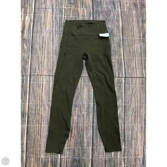 Athletic Leggings By Lululemon In Green, Size: 4