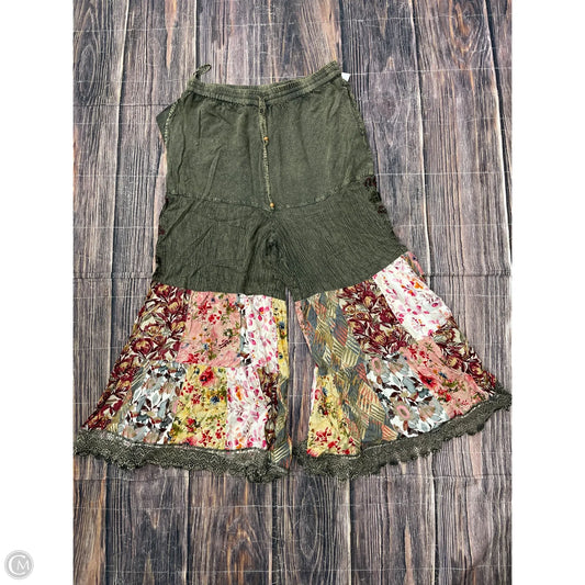Pants Wide Leg By Young Threads In Green, Size: 1x