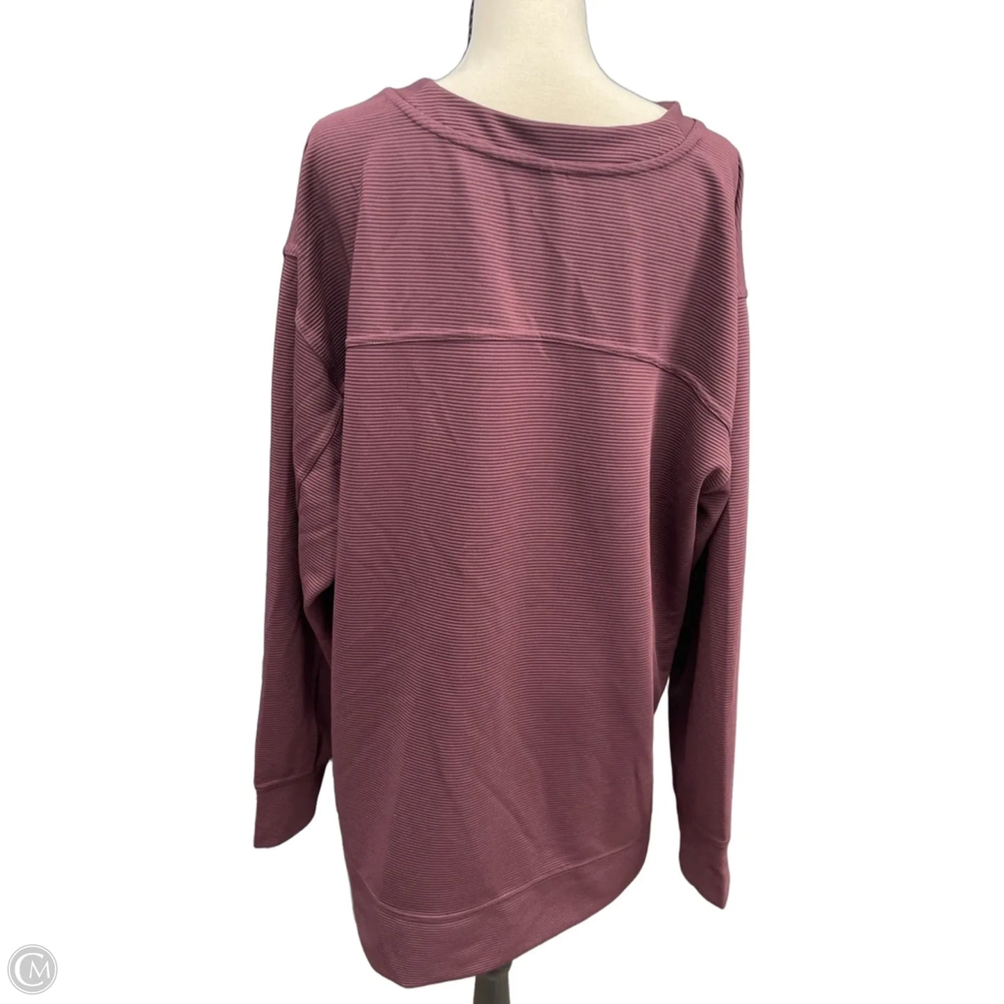 Top Long Sleeve By Vively In Red, Size: Xl
