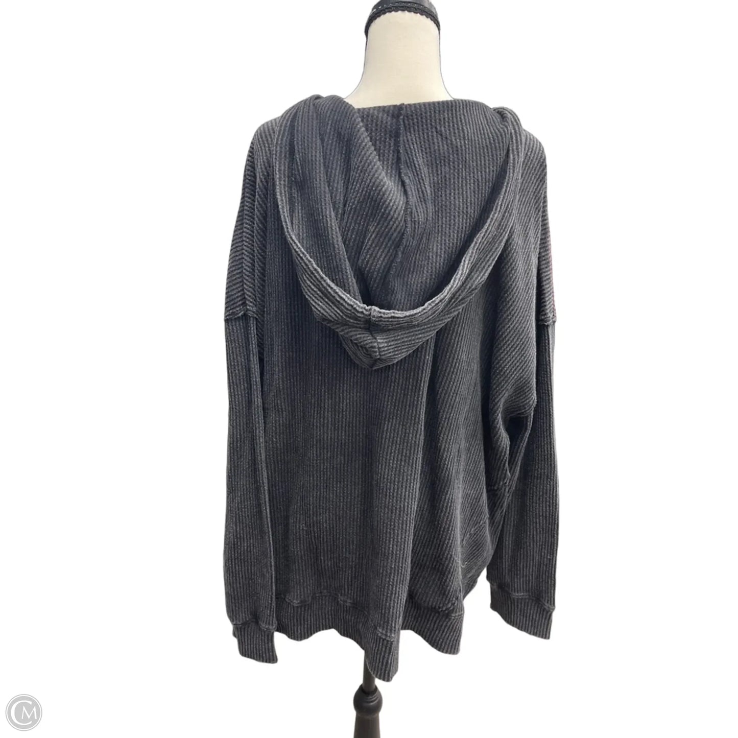 Sweatshirt Hoodie By Cato In Black, Size: 3x