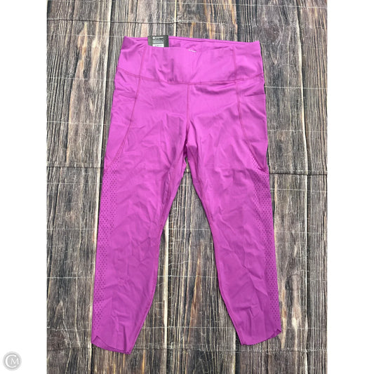 Athletic Leggings By Members Mark In Rainbow Print, Size: 1x