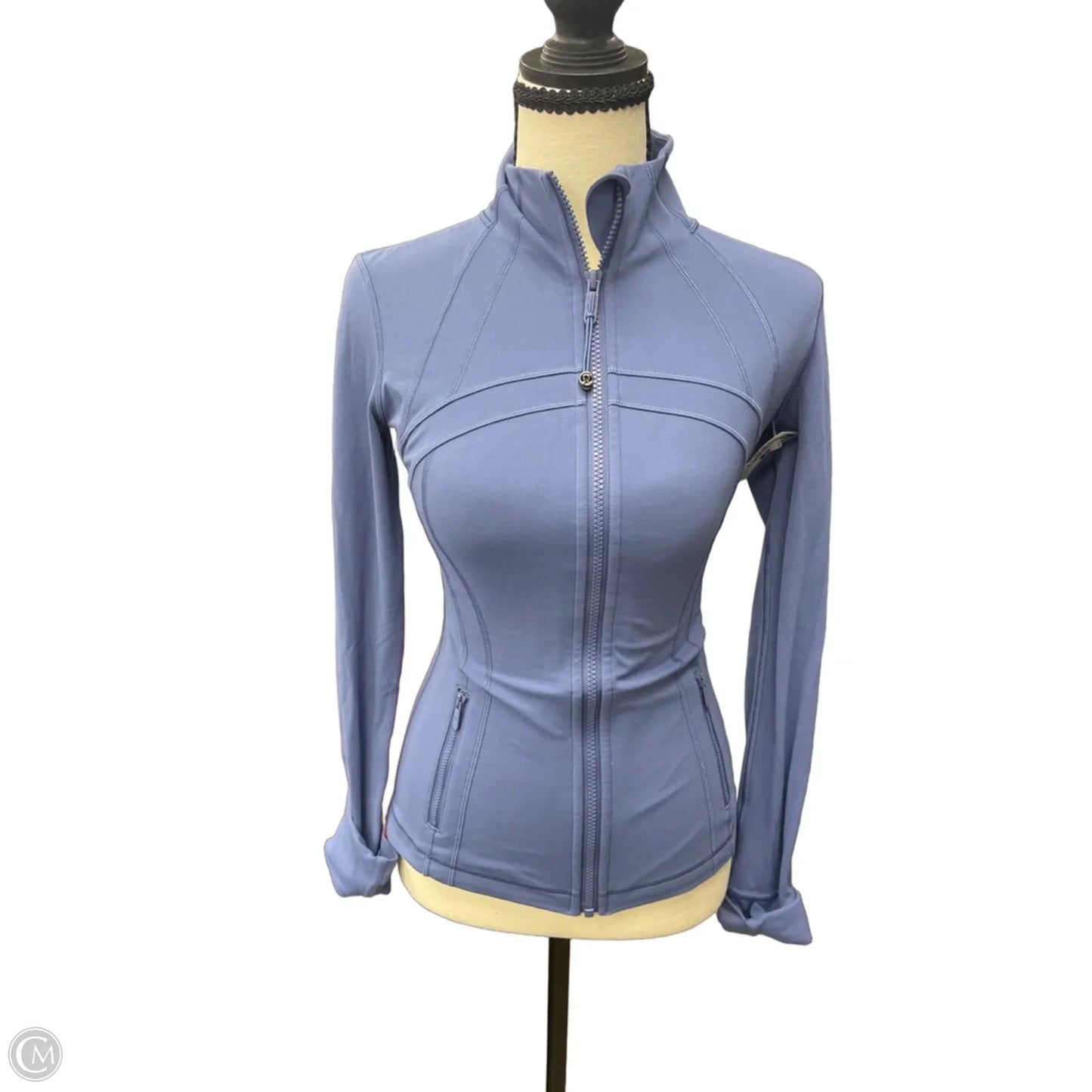 Athletic Jacket By Lululemon In Blue, Size: 4