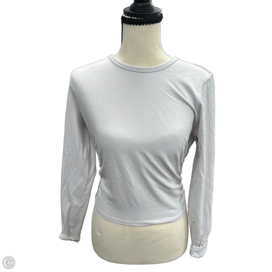 Athletic Top Long Sleeve Crewneck By Lululemon In White, Size: 10