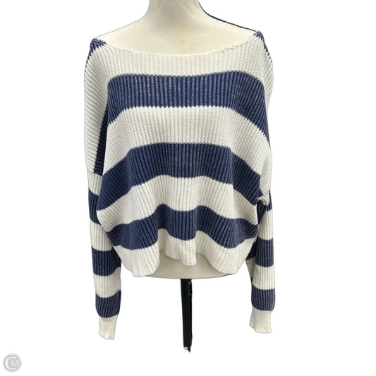 Sweater By Free People In Blue & White, Size: M