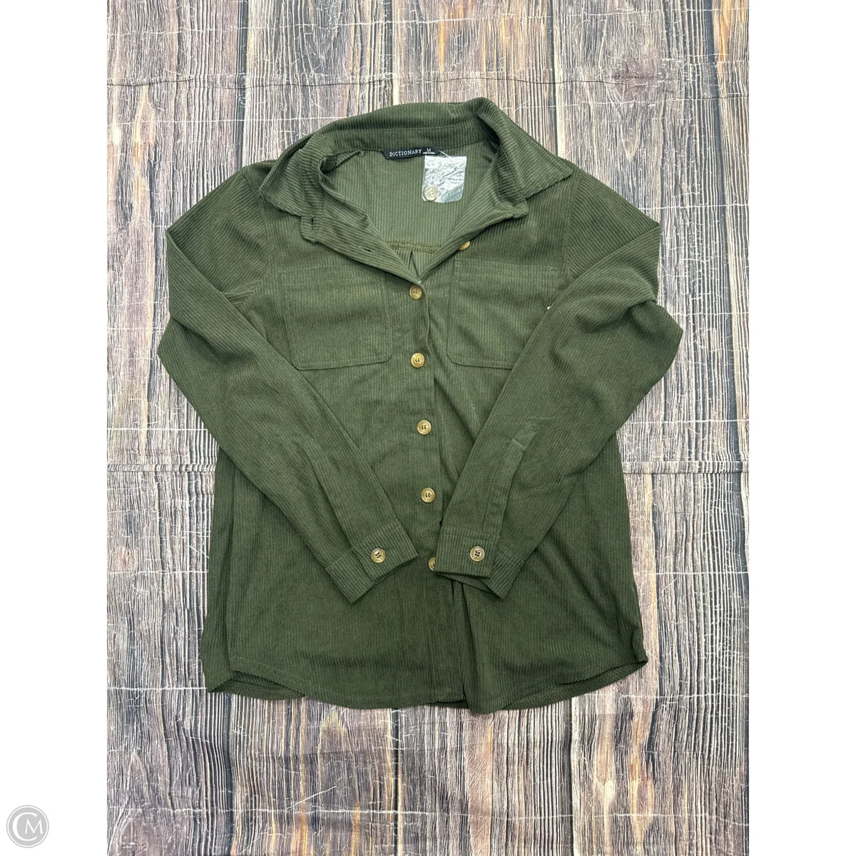 Top Long Sleeve By Dictionary In Green, Size: M