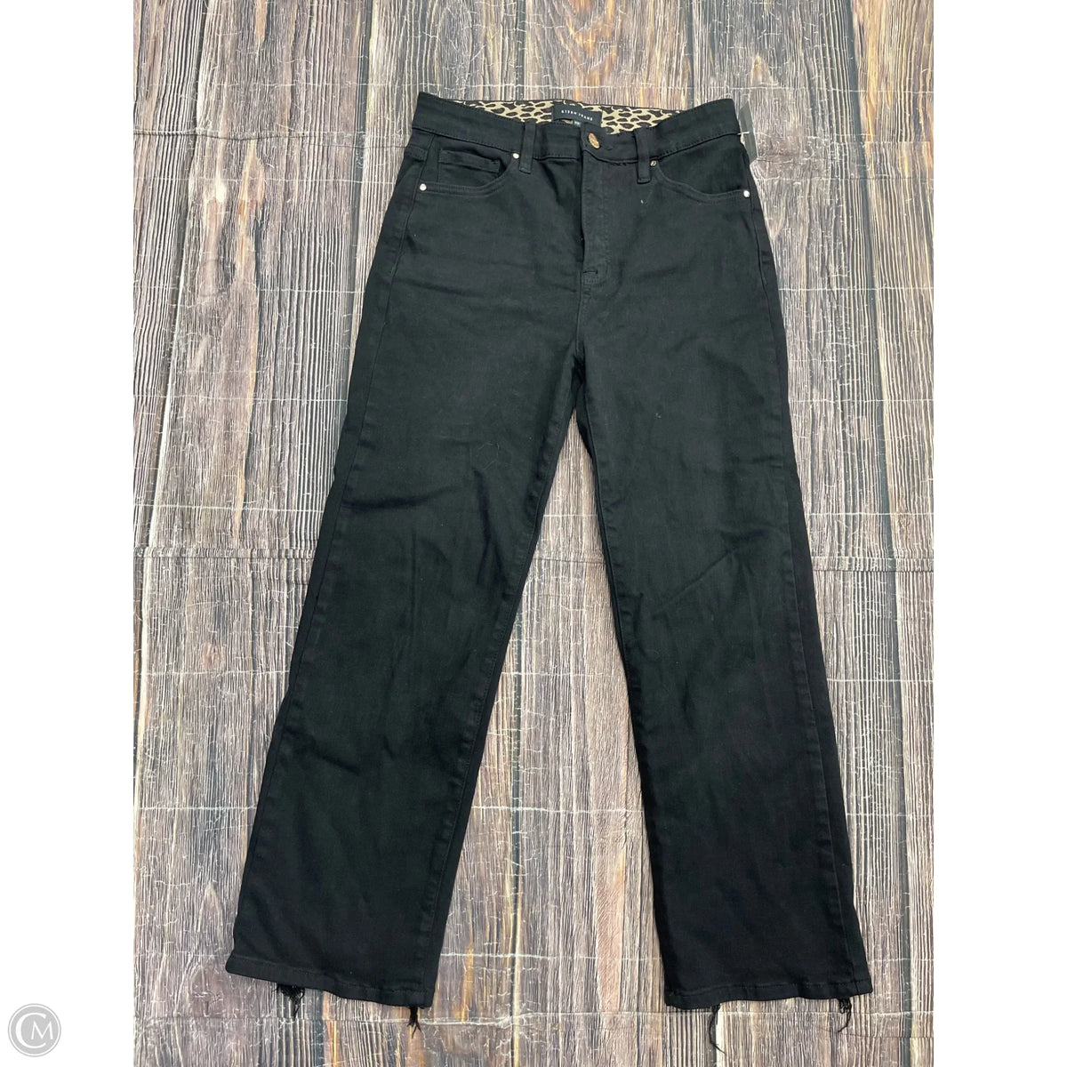 Jeans Straight By Risen In Black, Size: 8