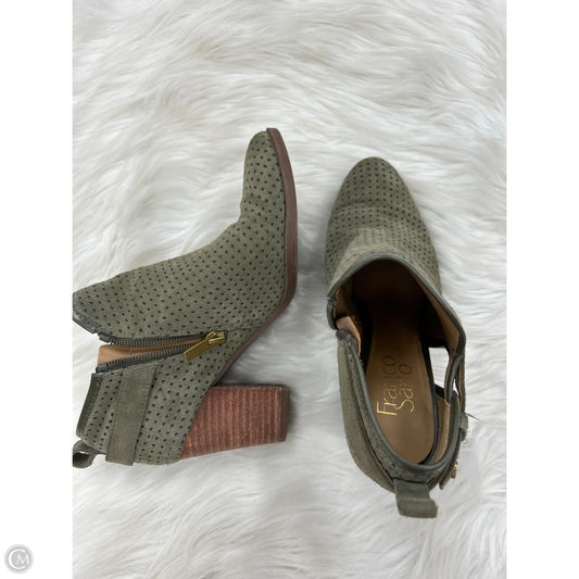 Boots Ankle Heels By Franco Sarto In Green, Size: 6.5