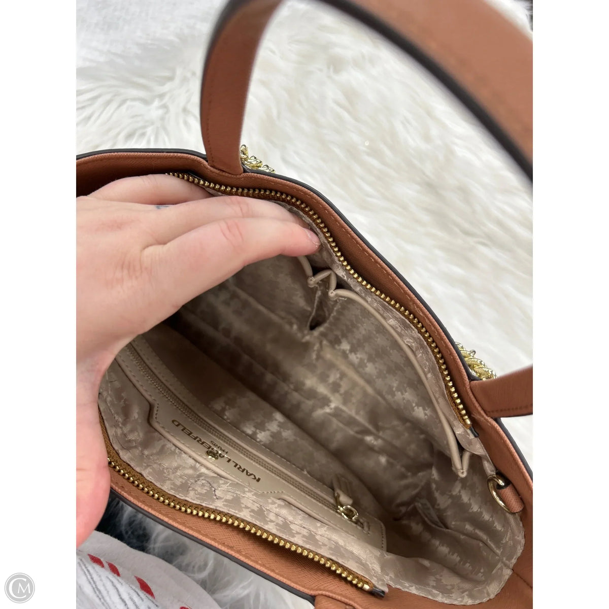 Handbag Designer By Karl Lagerfeld, Size: Medium