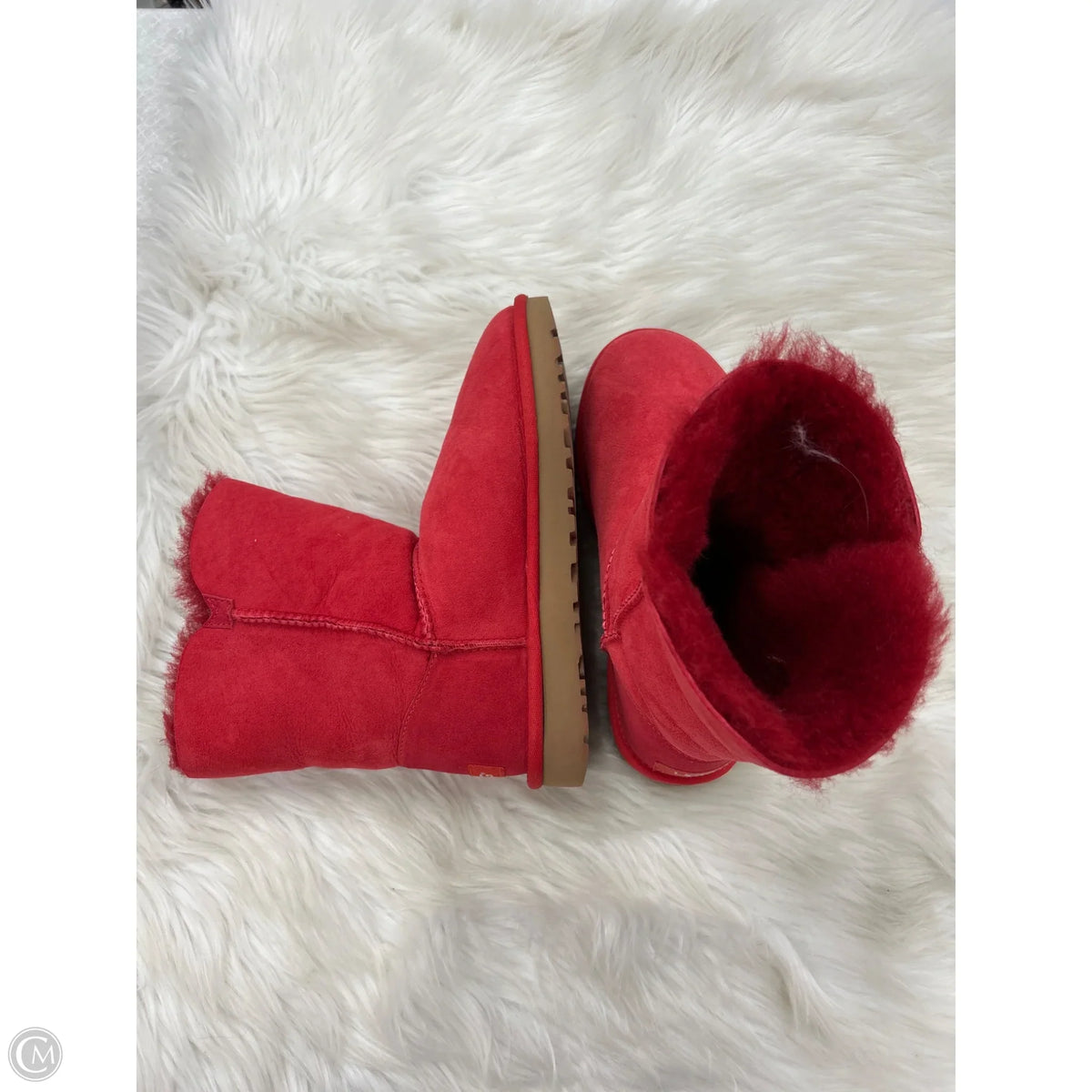 Boots Designer By Ugg In Red, Size: 7