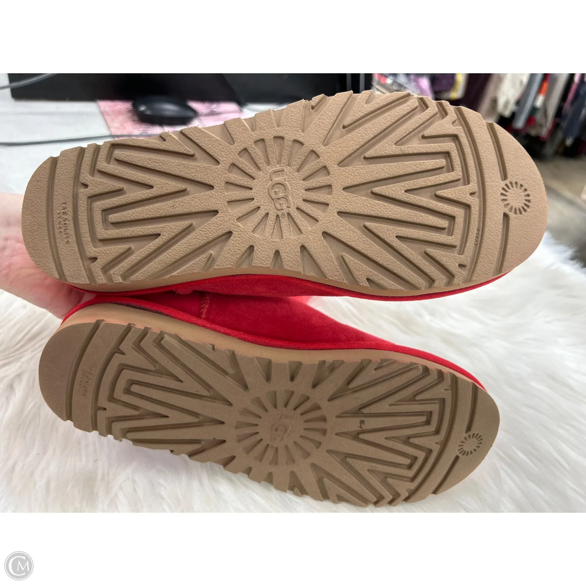 Boots Designer By Ugg In Red, Size: 7
