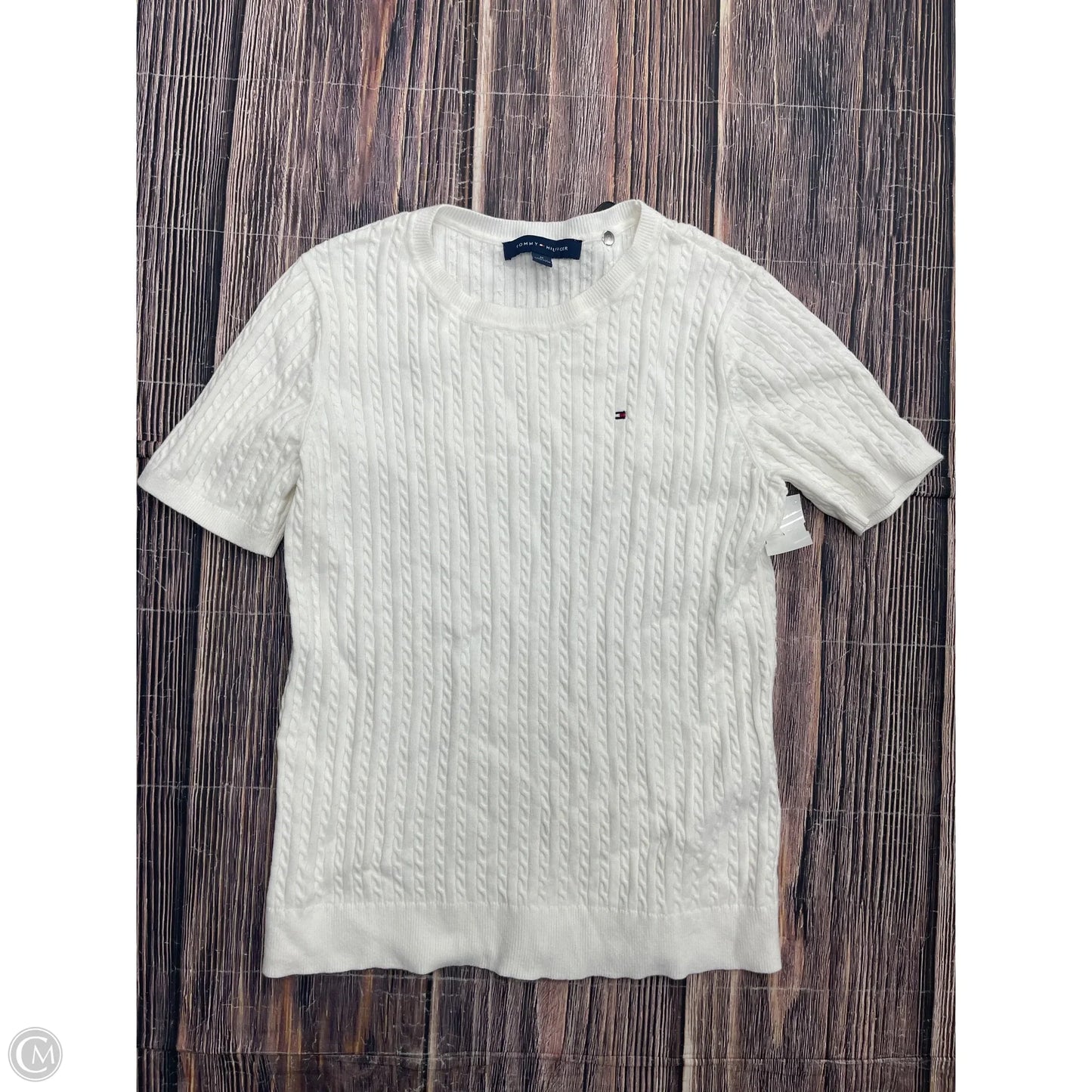 Top Short Sleeve By Tommy Hilfiger In White, Size: M