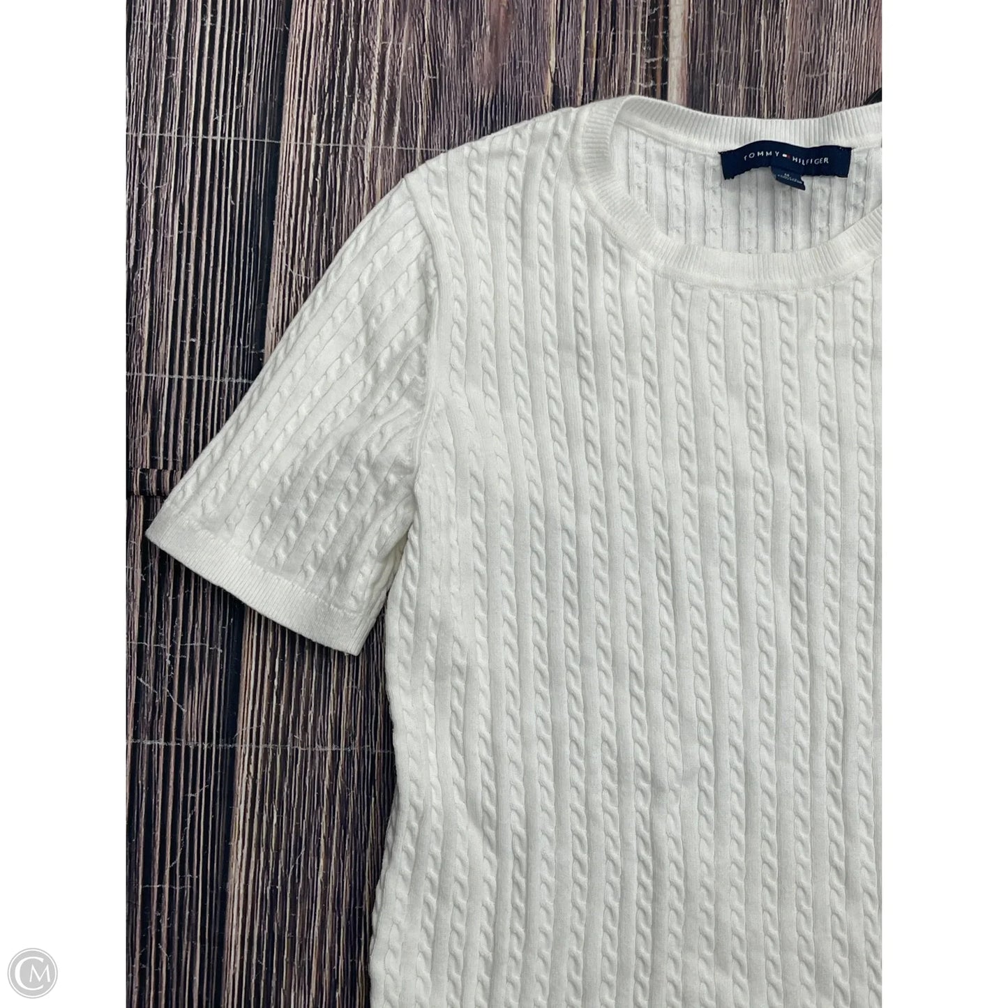Top Short Sleeve By Tommy Hilfiger In White, Size: M