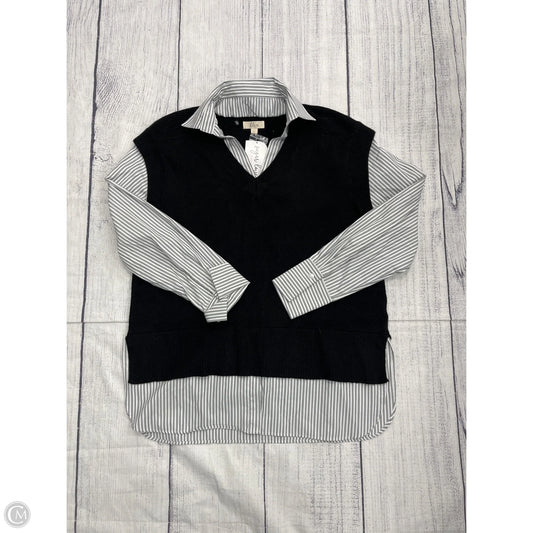 Sweater By Elan In Black, Size: L