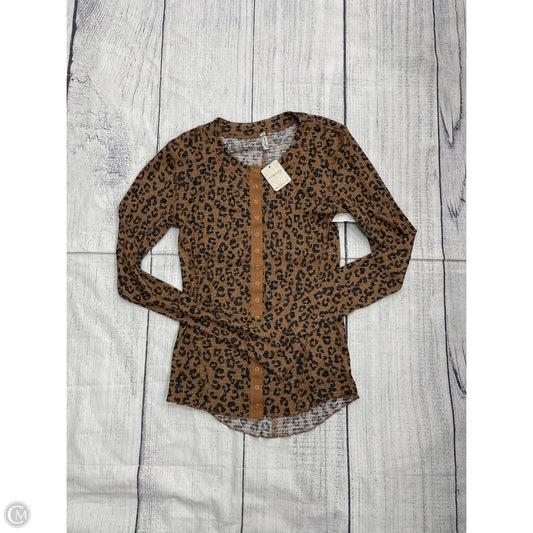 Top Long Sleeve By Free People In Brown, Size: L