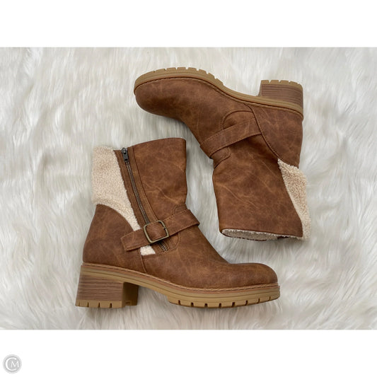 Boots Ankle Heels By Bare Traps In Brown, Size: 9