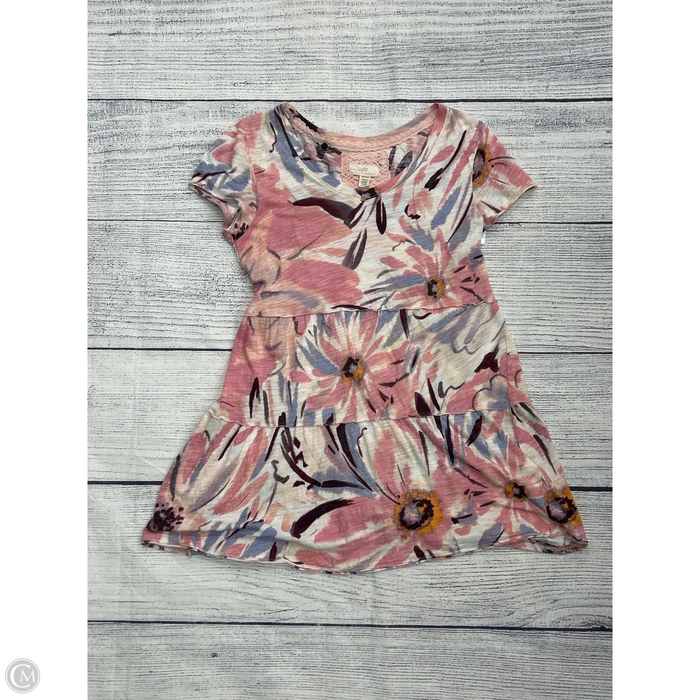 Top Short Sleeve Basic By Cupio In Pink, Size: Xs