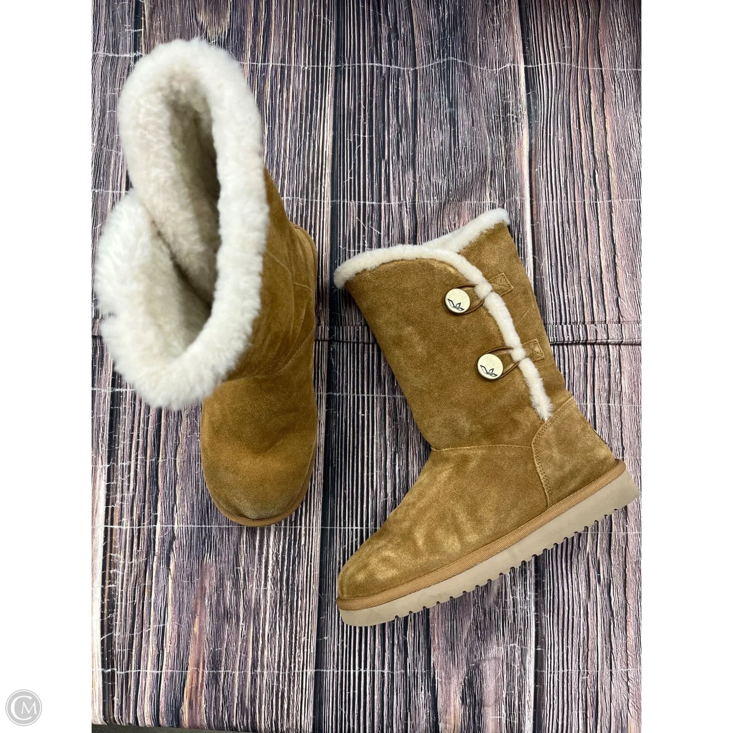 Boots Mid-calf Flats By Koolaburra By Ugg In Brown, Size: 6