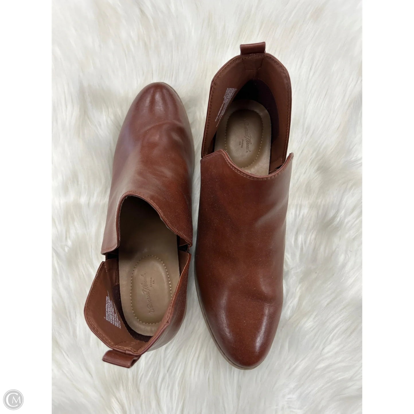 Boots Ankle Heels By Universal Thread In Brown, Size: 11