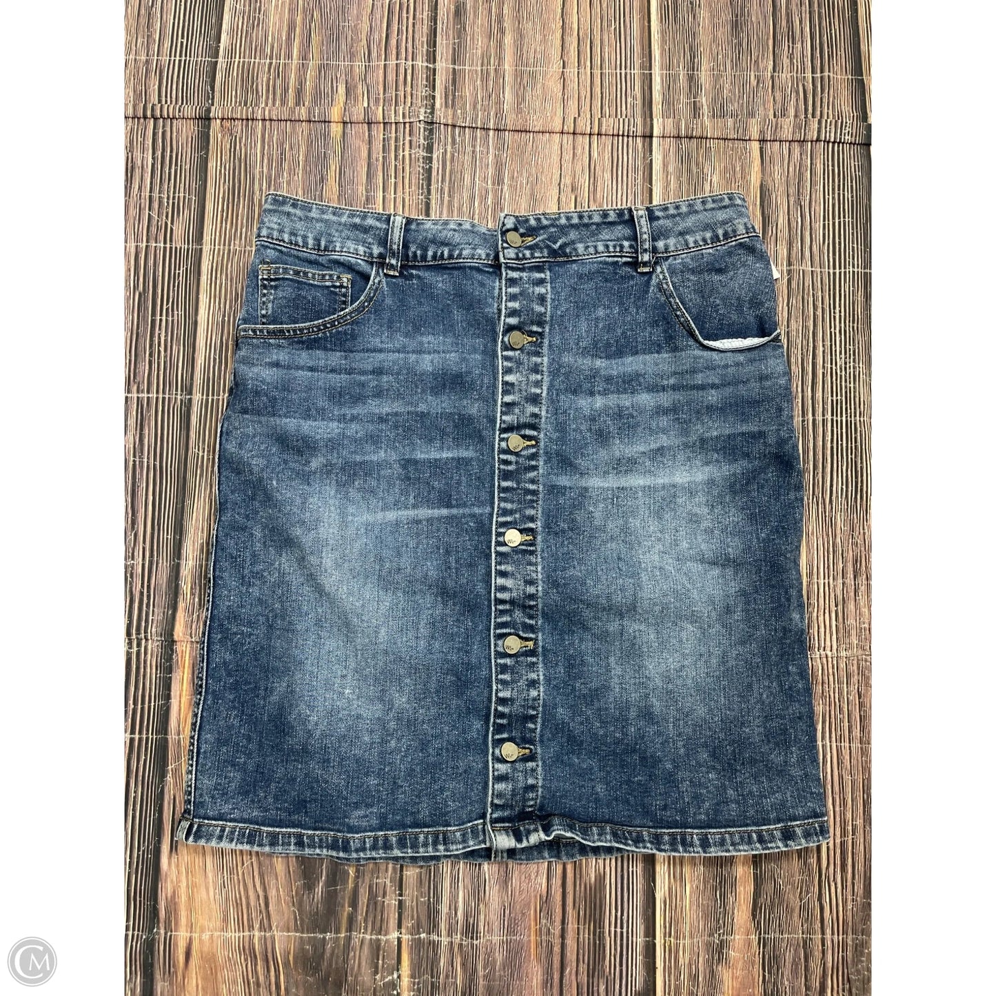 Skirt Mini & Short By Clothes Mentor In Blue Denim, Size: 14