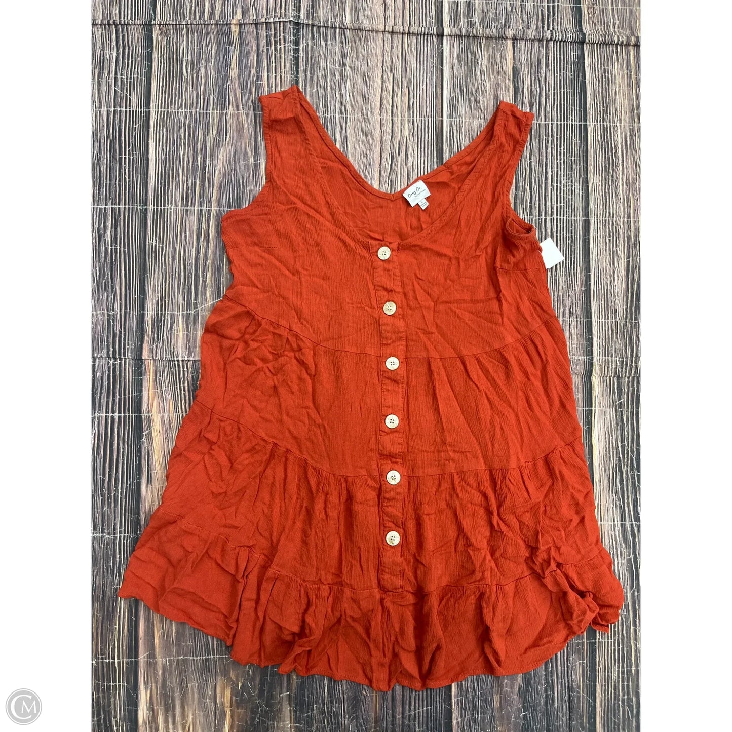 Tank Top By Cozy In Orange, Size: L